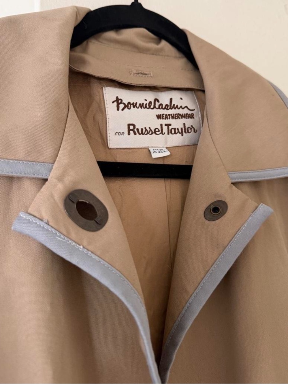 Rare 1970s Bonnie Cashin for Russ Taylor Trench Coat - Picture 2 of 3